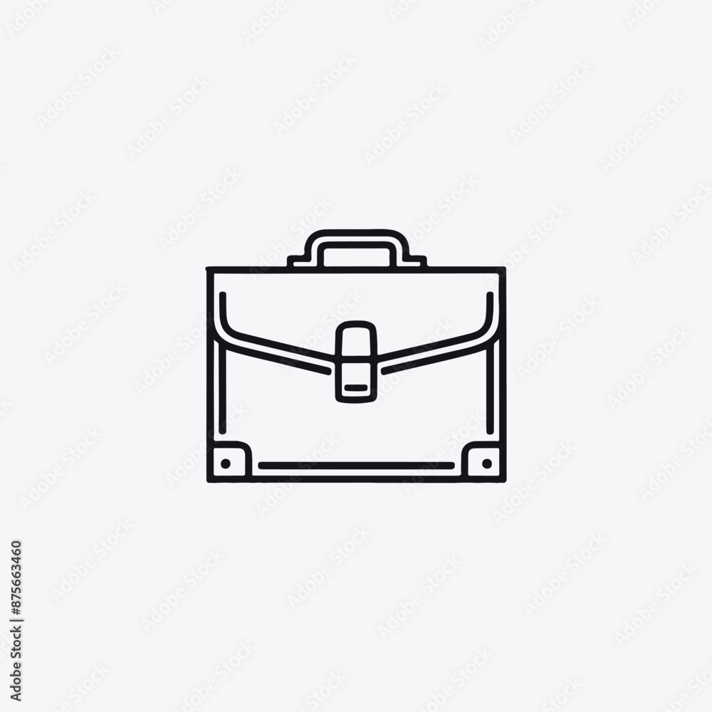 An icon design of a business bag, Business case doodle icon Hand drawn symbol Vector illustration An icon design of a business bag, Business case doodle icon Hand drawn symbol Vector illustration