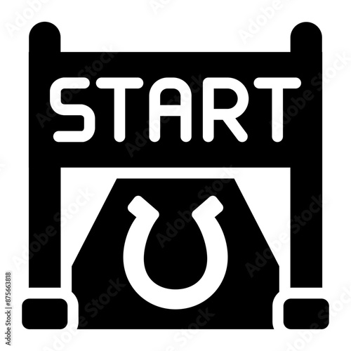 the start icon of a horse race symbolizing the beginning of a competition