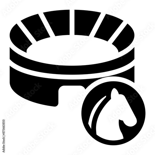 stadium icon used for horse sports and equestrian events