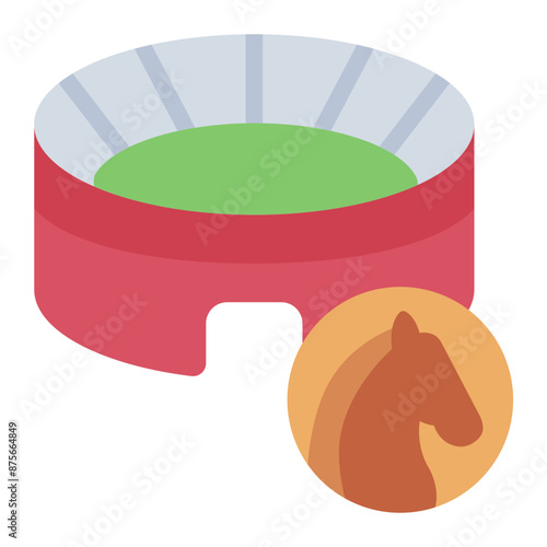 stadium icon used for horse sports and equestrian events