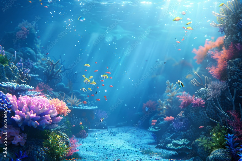 Fototapeta premium Underwater Paradise: A Vibrant Coral Reef