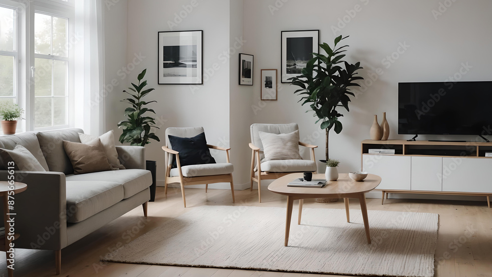 Fototapeta premium Scandinavian Living Room