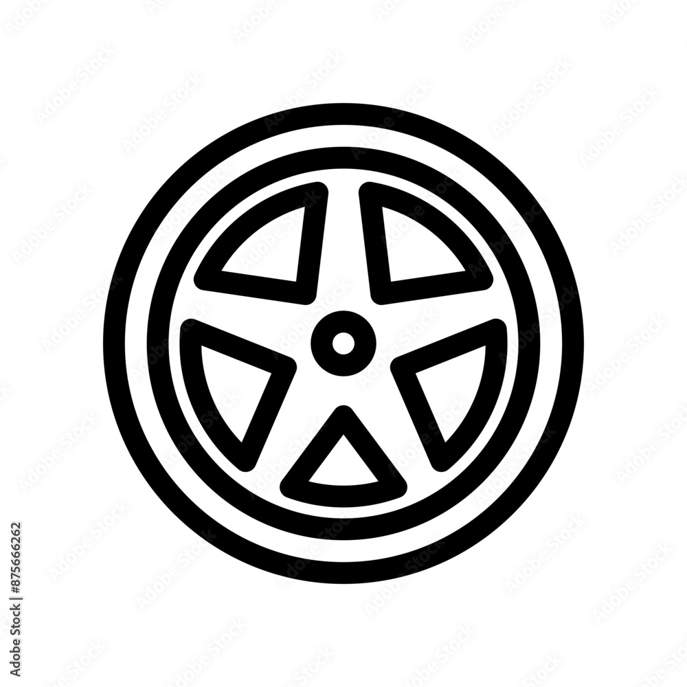 Obraz premium rims line icon
