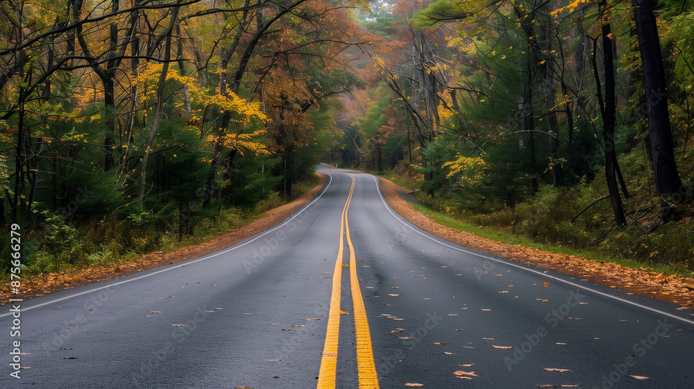 Autumn Drive Through the Forest Autumn Drive Through the Forest
