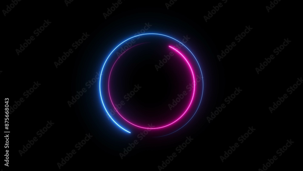 Abstract beautiful neon light circle radio waves 4k illustration background. Abstract beautiful neon light circle radio waves 4k illustration background.