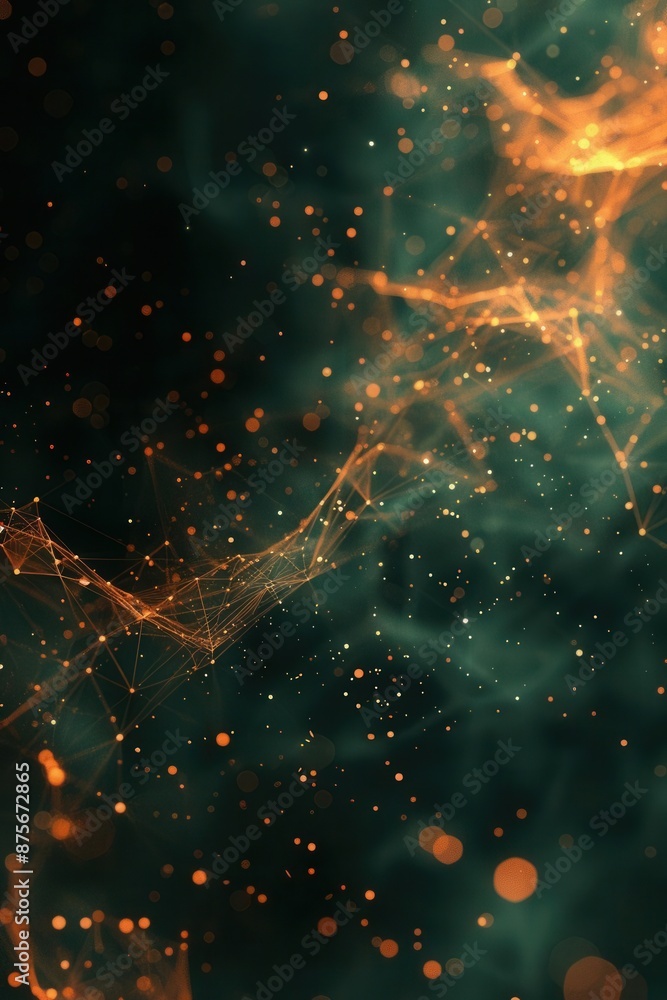 Abstract low poly 3D space background, dots and lines interconnected. Concept art, space theme Abstract low poly 3D space background, dots and lines interconnected. Concept art, space theme