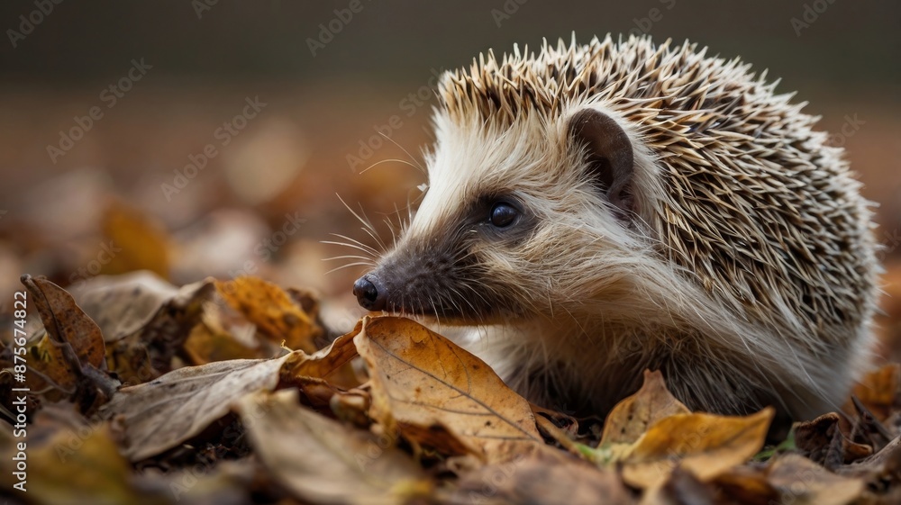 Naklejka premium hedgehog on the ground
