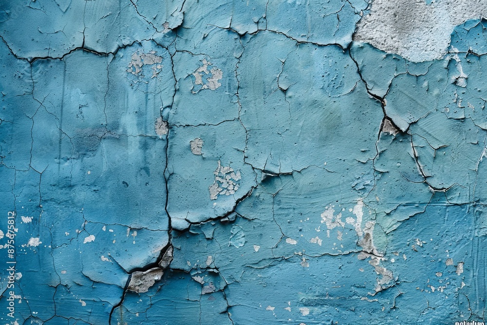 Obraz premium Blue textured concrete background created with Generative AI