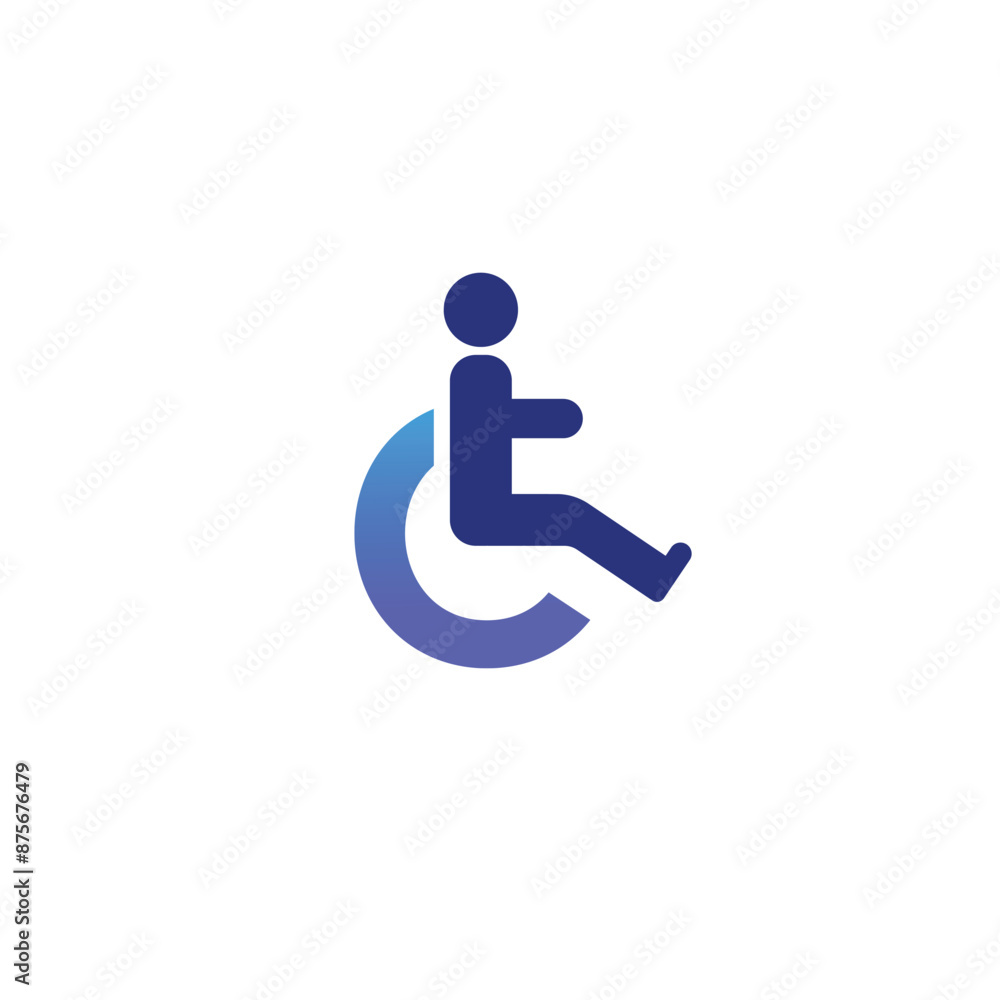 Wheelchair Disability Sign vector logo Wheelchair Disability Sign vector logo