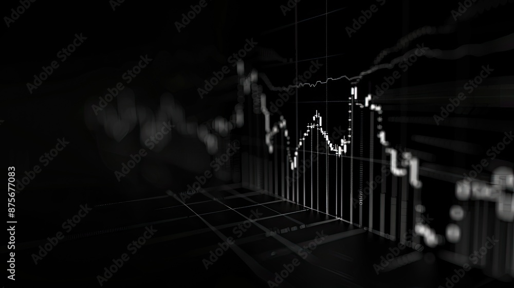 black white chart business analysis down stock vector... abstract business background with stock market or financial chart in ...
