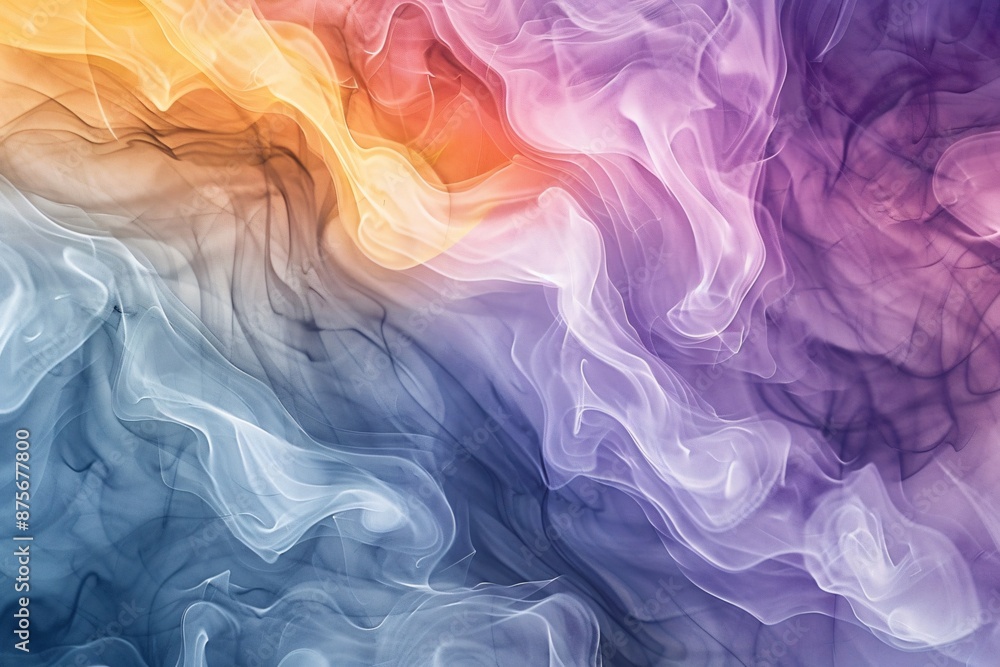 Fototapeta premium Soft watercolor texture blending pastel shades in a dreamy flowing pattern creating a serene and artistic atmosphere