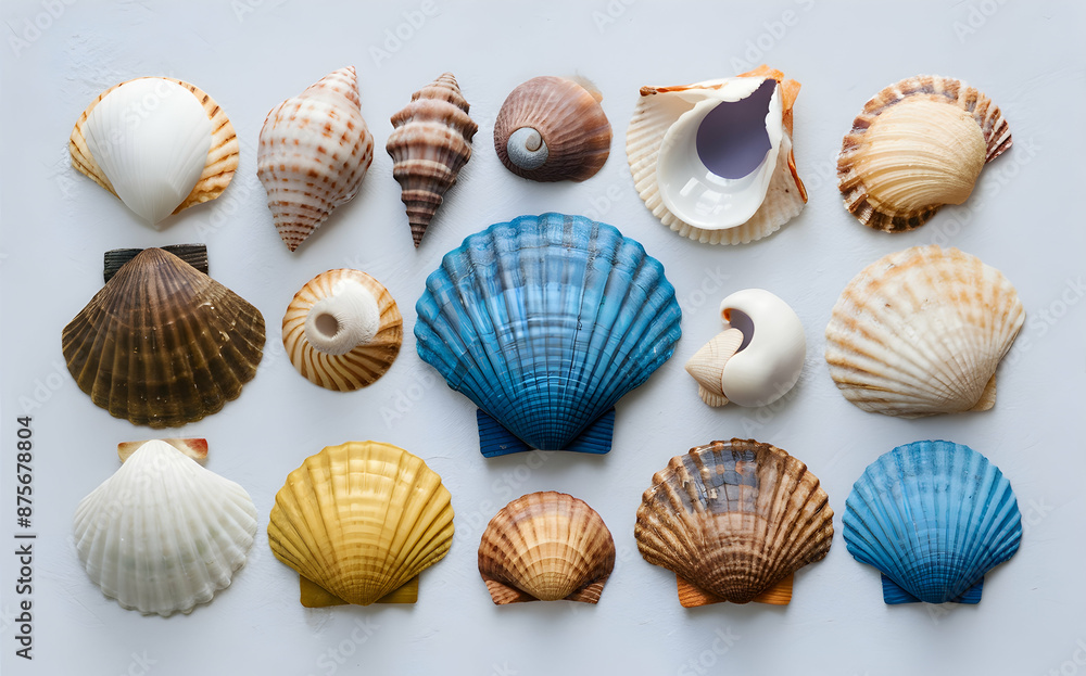 Seashell collection displayed Seashell collection displayed
