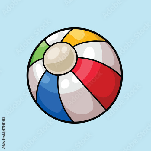 Beach Ball Vector Icon Summer Elements