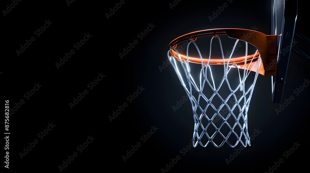 Basketball Hoop in the Darkness. copy space. Basketball Hoop in the Darkness. copy space.