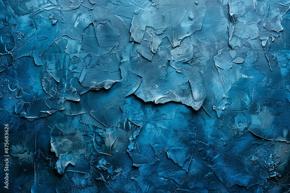 Blue textured concrete background created with Generative AI Blue textured concrete background created with Generative AI