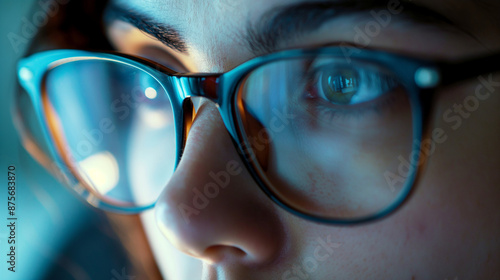 Wallpaper Mural A close-up of a Deaf person's face as they focus intently on signing with copy space Torontodigital.ca