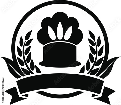 Bakery manufacturer brand icon logo silhouette vector 