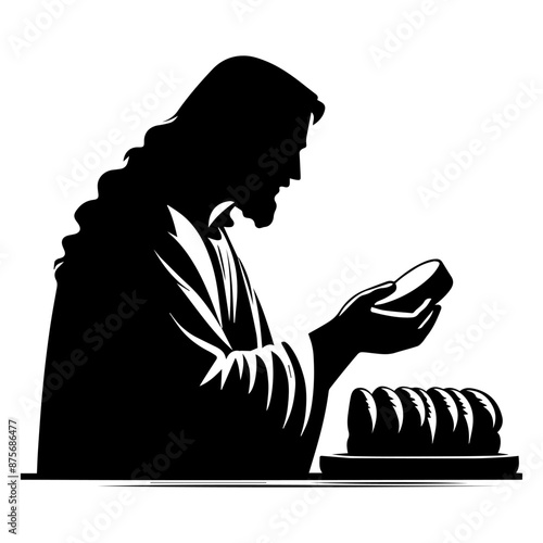 Jesus Christ breaking bread