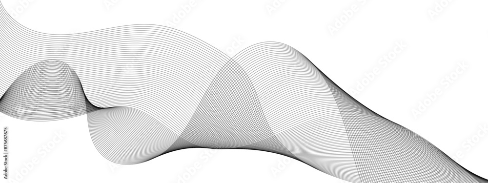 Abstract grey, white wavy smooth element swoosh speed wave modern stream curve and technology lines on transparent background. Vector illustration. Abstract grey, white wavy smooth element swoosh speed wave modern stream curve and technology lines on transparent background. Vector illustration.