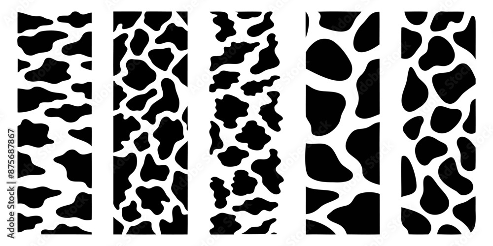 Obraz premium Set of texture of different shapes of figures. Set of banners of different shapes of figures texture. Abstract pattern or background