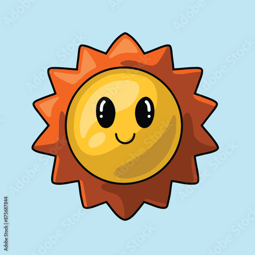 Sun Doodle Vector Icon Summer Elements