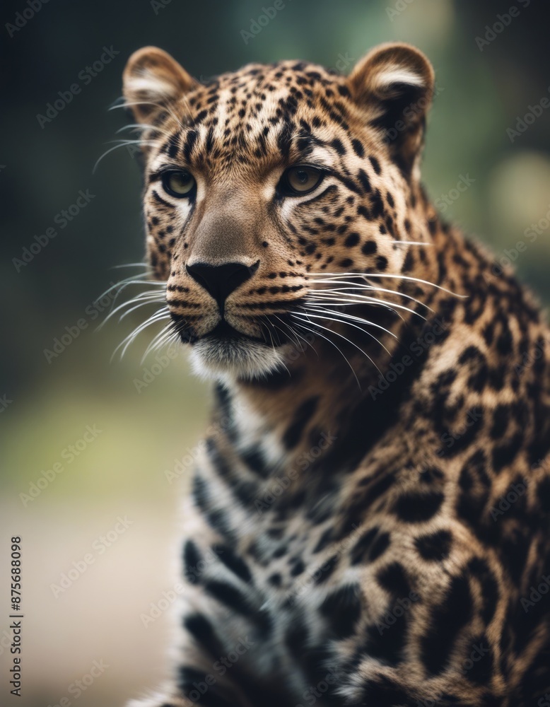 Fototapeta premium 3d image background mechanical dark leopard
