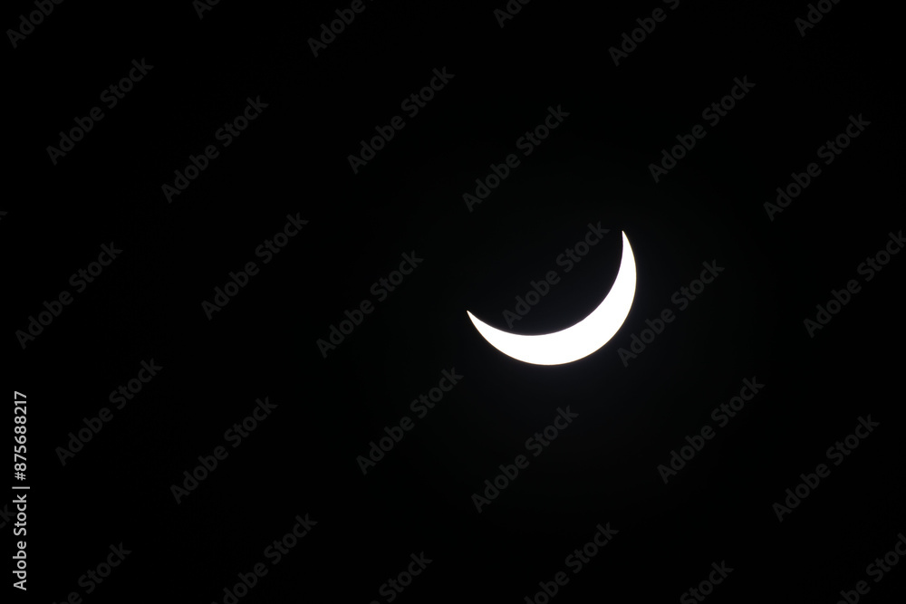 Total eclipse waning as moon begins to uncover the sun Total eclipse waning as moon begins to uncover the sun