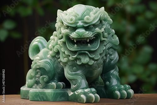 Wallpaper Mural Jade Guardian Lion Statue  Torontodigital.ca