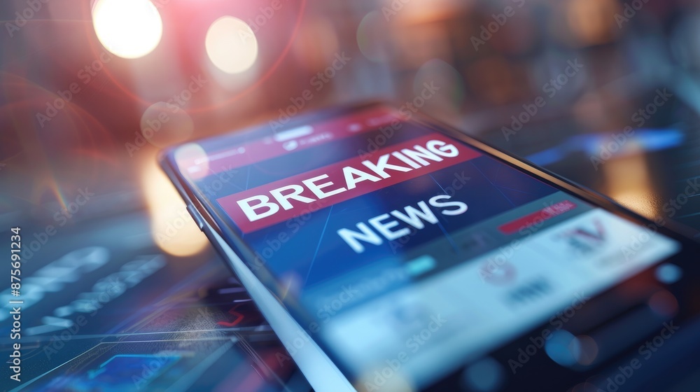 Close-up of a smartphone with Close-up of a smartphone with