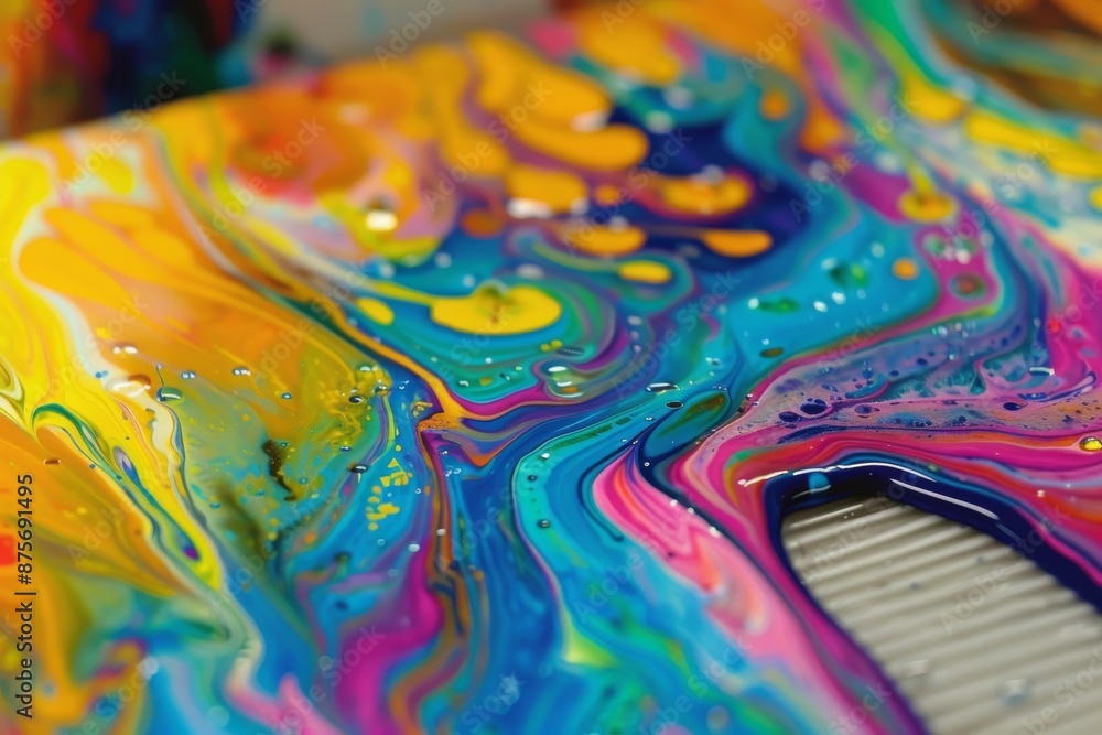 Abstract Swirls of Vibrant Acrylic Paint Abstract Swirls of Vibrant Acrylic Paint