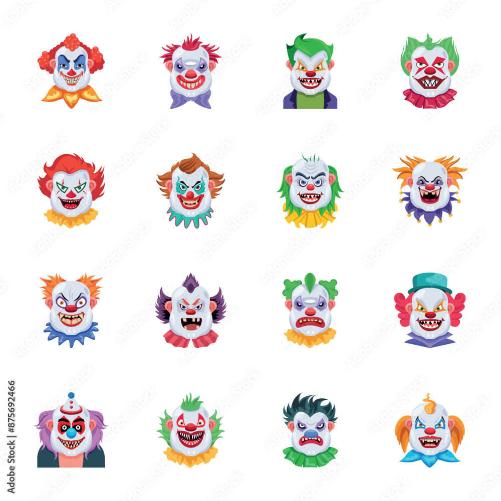 Basic RGBBundle of Evil Face Flat Vectors
Basic RGBBundle of Evil Face Flat Vectors