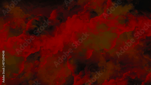 Abstract Watercolor red grunge background painting. Vector illustration. Dark red horror scary background. Old wall texture cement black red background. 