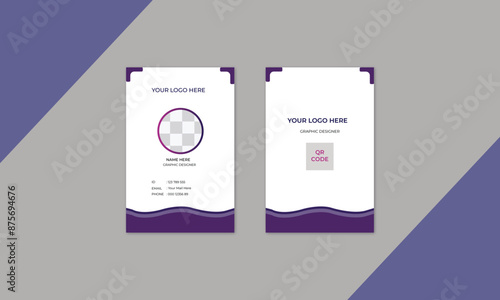 Modern ID Card Office Id Card Layout Employee Id Card for Your Business or Company   Modern Creative id card design  