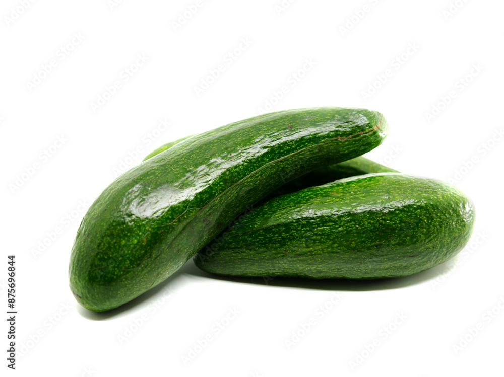The super food, Avocados with longer and bigger shape than the original avocado, the new type avocado which grown in Thailand or 034 Avocado. Image on white background. The super food, Avocados with longer and bigger shape than the original avocado, the new type avocado which grown in Thailand or 034 Avocado. Image on white background.