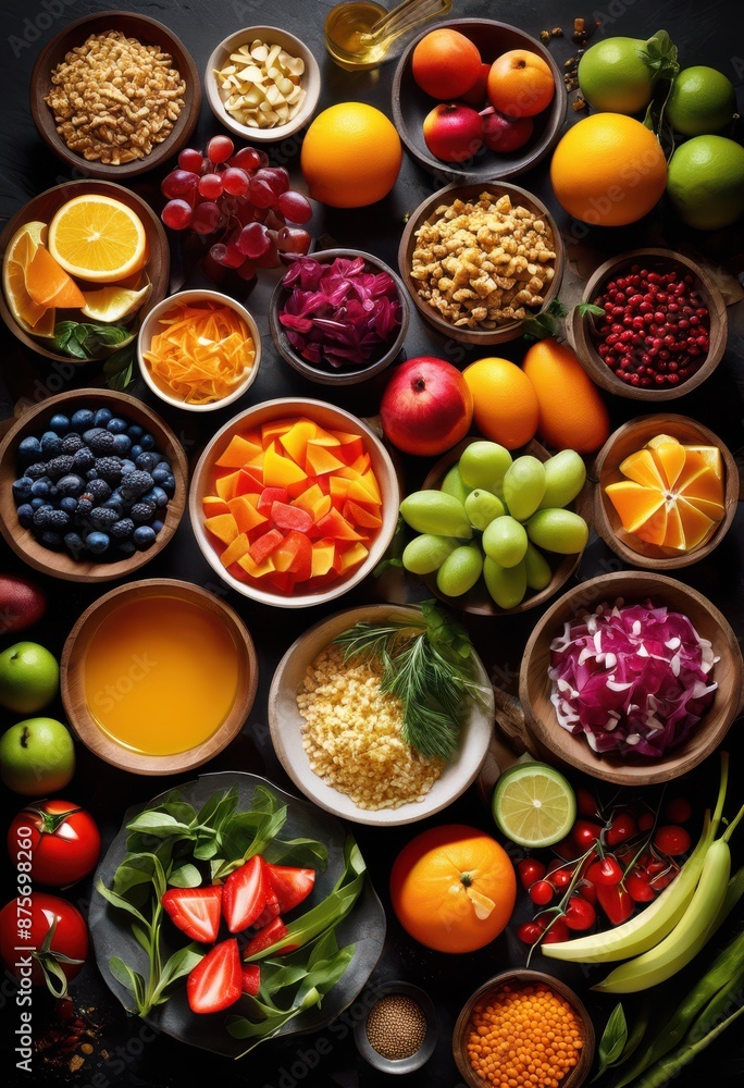 deconstructed food ingredients arrangement culinary elements artistic presentation, visual, display, organic, fresh, vibrant, colorful, textures, appetizing, deconstructed food ingredients arrangement culinary elements artistic presentation, visual, display, organic, fresh, vibrant, colorful, textures, appetizing,