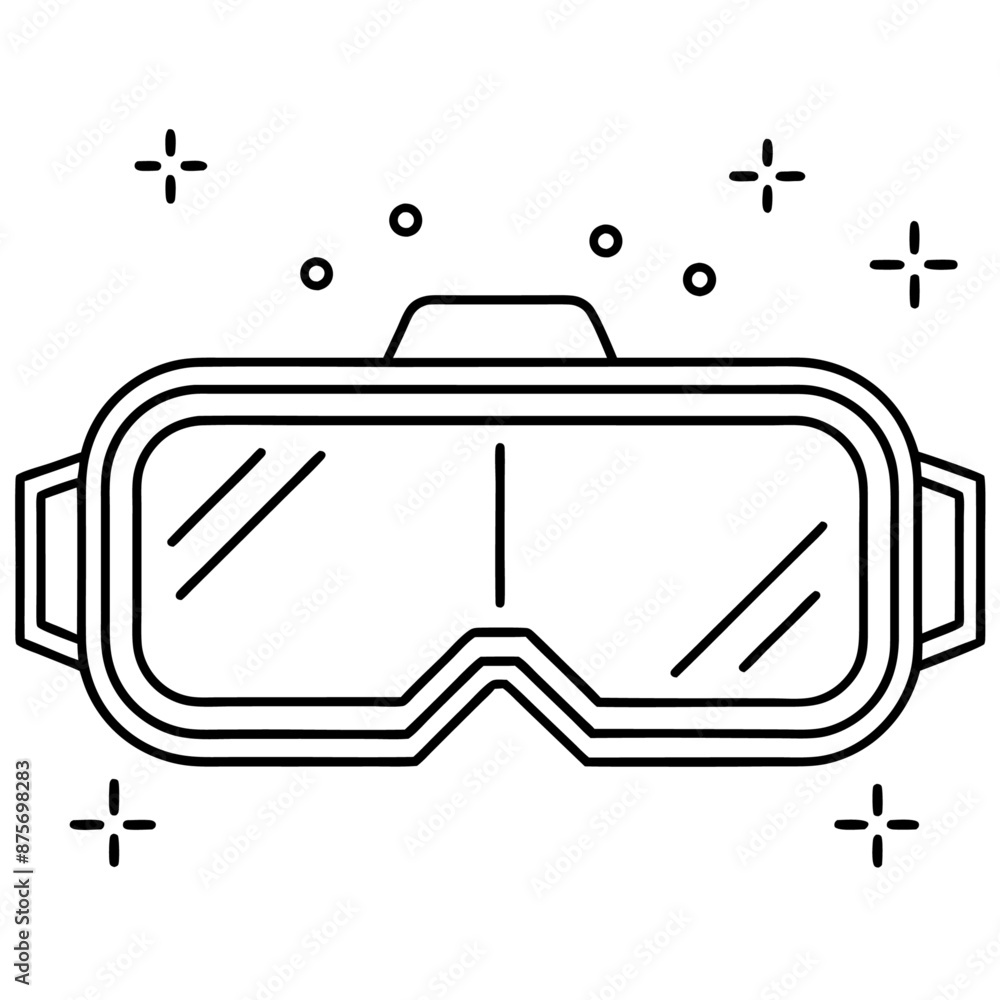 vr glasses outline coloring book page line art illustration digital drawing vr glasses outline coloring book page line art illustration digital drawing