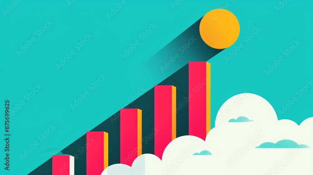 Personal financial goals, setting and achieving milestones, flat design illustration Personal financial goals, setting and achieving milestones, flat design illustration
