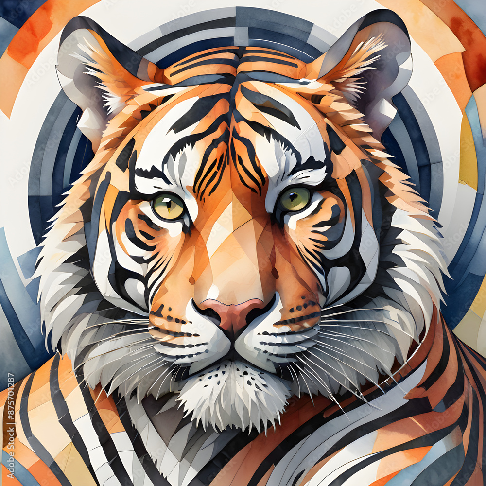 tiger head abstract illustration tiger head abstract illustration