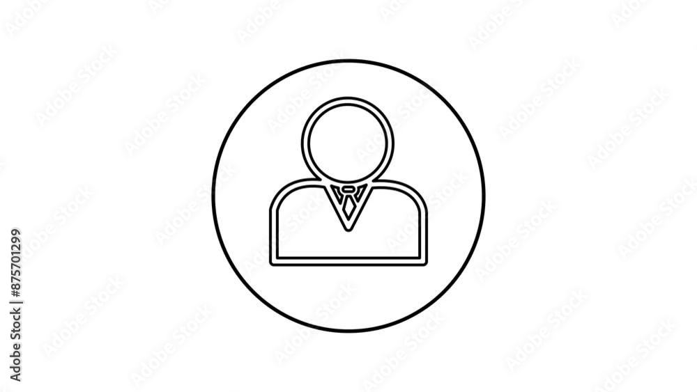 People icon. profile icon of line animation People icon. profile icon of line animation