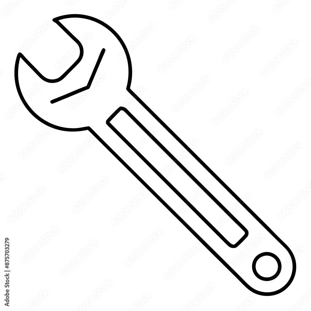 wrench outline coloring book page line art illustration digital drawing wrench outline coloring book page line art illustration digital drawing