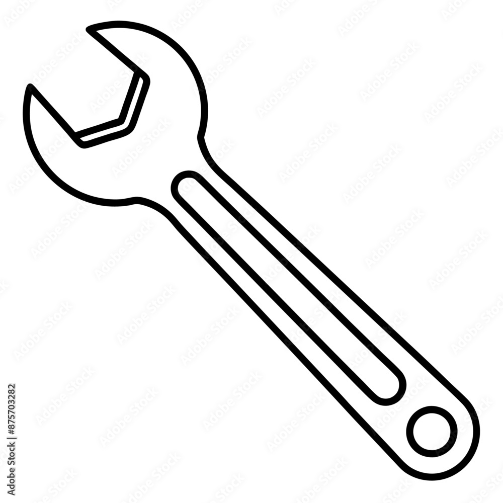 wrench outline coloring book page line art illustration digital drawing wrench outline coloring book page line art illustration digital drawing