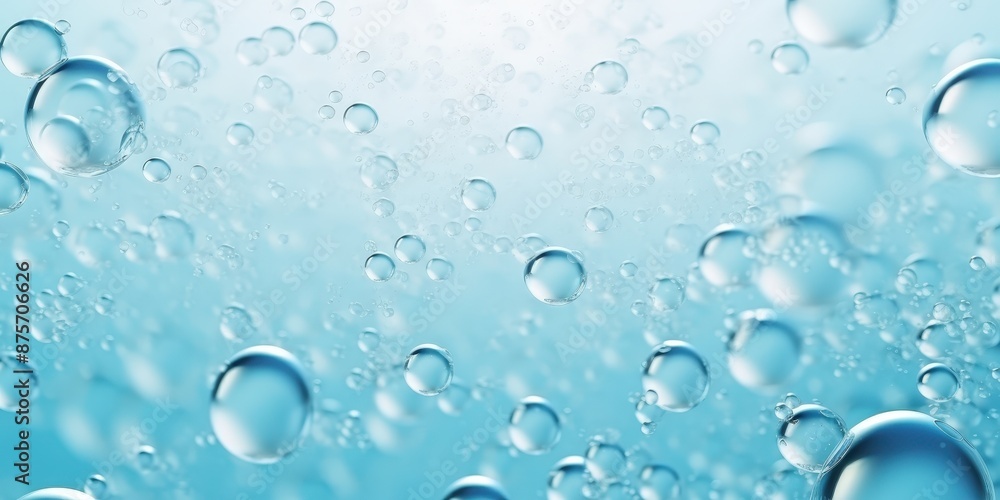 Abstract Bubbles in a Blue Water Background Abstract Bubbles in a Blue Water Background