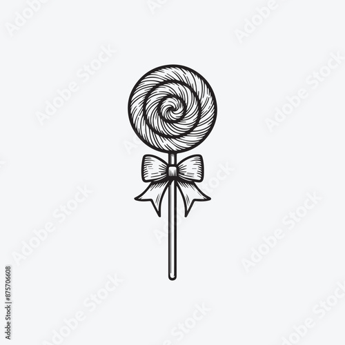 Candies icon in vector. Illustration, Lollipop on a stick. Sweets for children. Hand Drawn Lollipop stock vector, Lollipop Cartoon eps Vectors