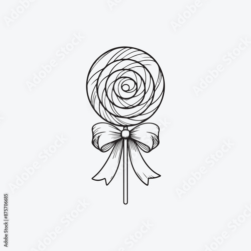Candies icon in vector. Illustration, Lollipop on a stick. Sweets for children. Hand Drawn Lollipop stock vector, Lollipop Cartoon eps Vectors