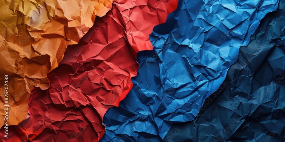 Crumpled Paper Close Up Crumpled Paper Close Up