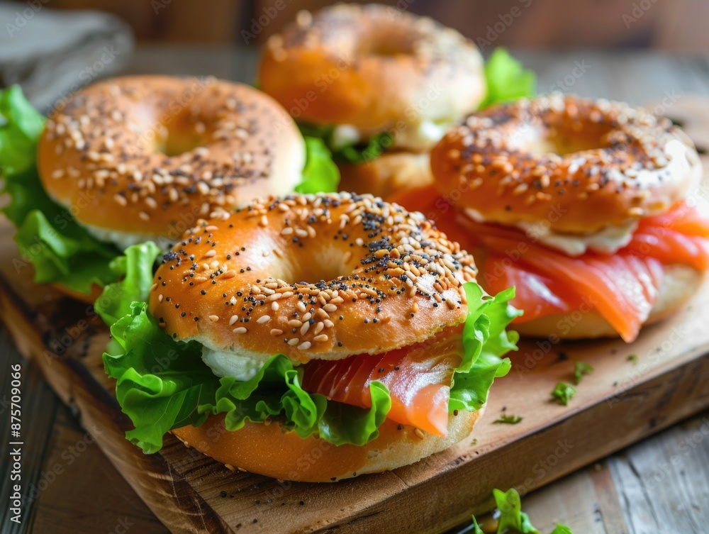 Salmon Bagel Preparation Salmon Bagel Preparation