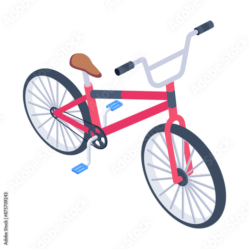 Get this isometric icon of touring cycle 

