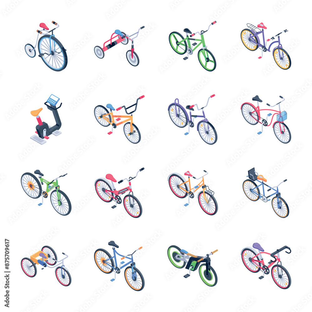 Basic RGBBundle of Cycling Isometric Icons
Basic RGBBundle of Cycling Isometric Icons