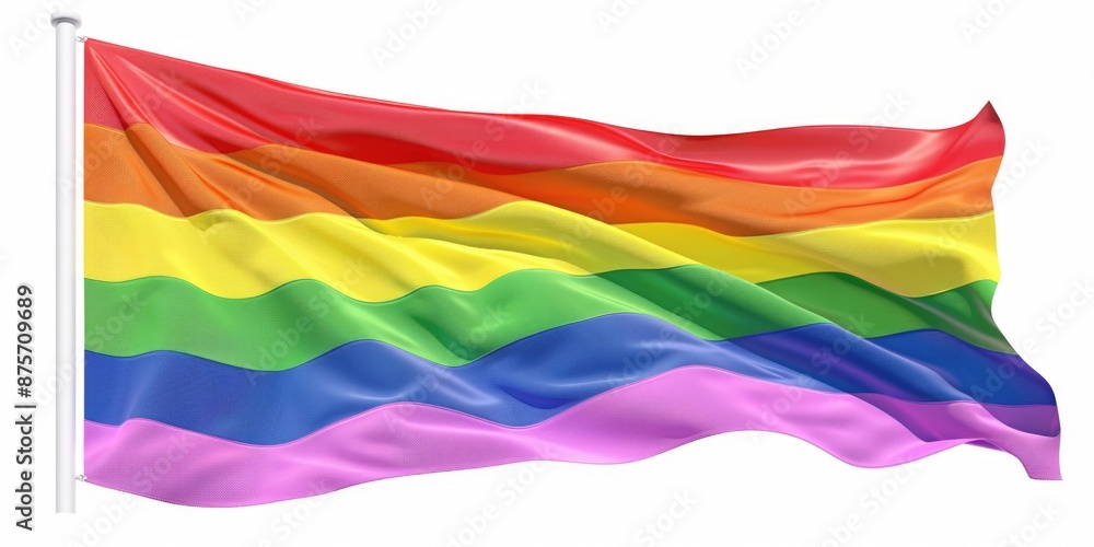 Obraz premium Rainbow flag in wind