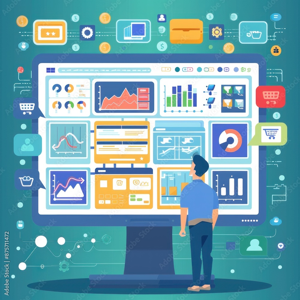 24. **Coding lesson, student programming, flat design illustration** 24. **Coding lesson, student programming, flat design illustration**